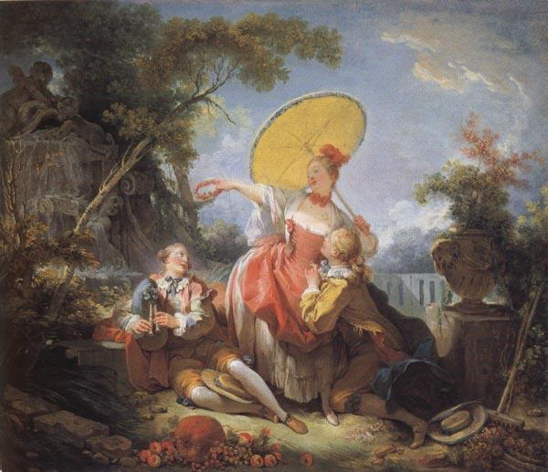 Jean-Honore Fragonard The Musical Contest oil painting image